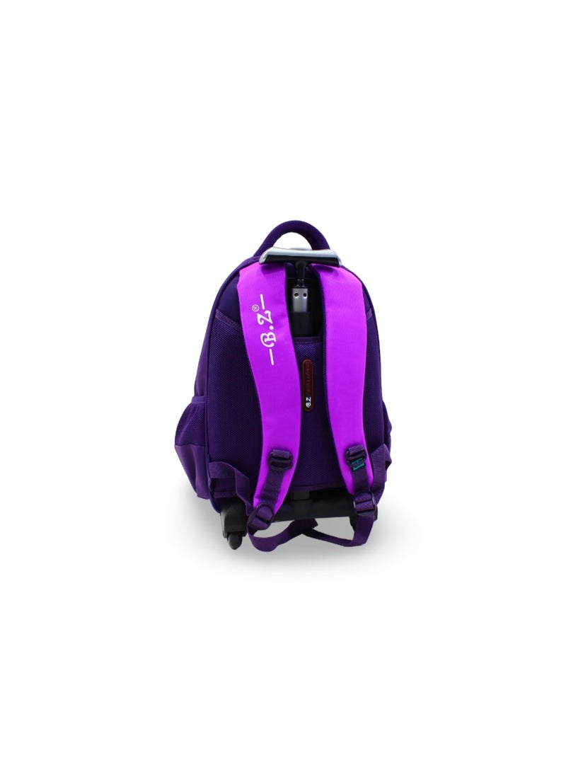 BZ Unicorn Trolley Bag 16.5 Inches – Purple - Image 2
