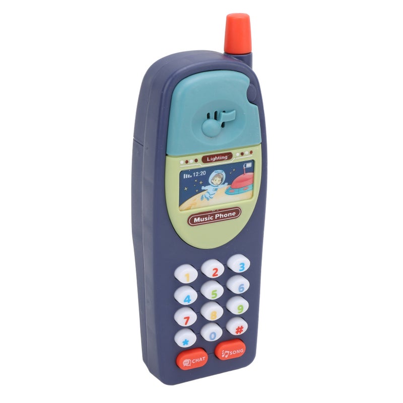 Babies Toy Phone Toddlers Mobile CellPhone Baby Learning Education Fun Plastic Music Telephone Model Dark Blue - Image 2