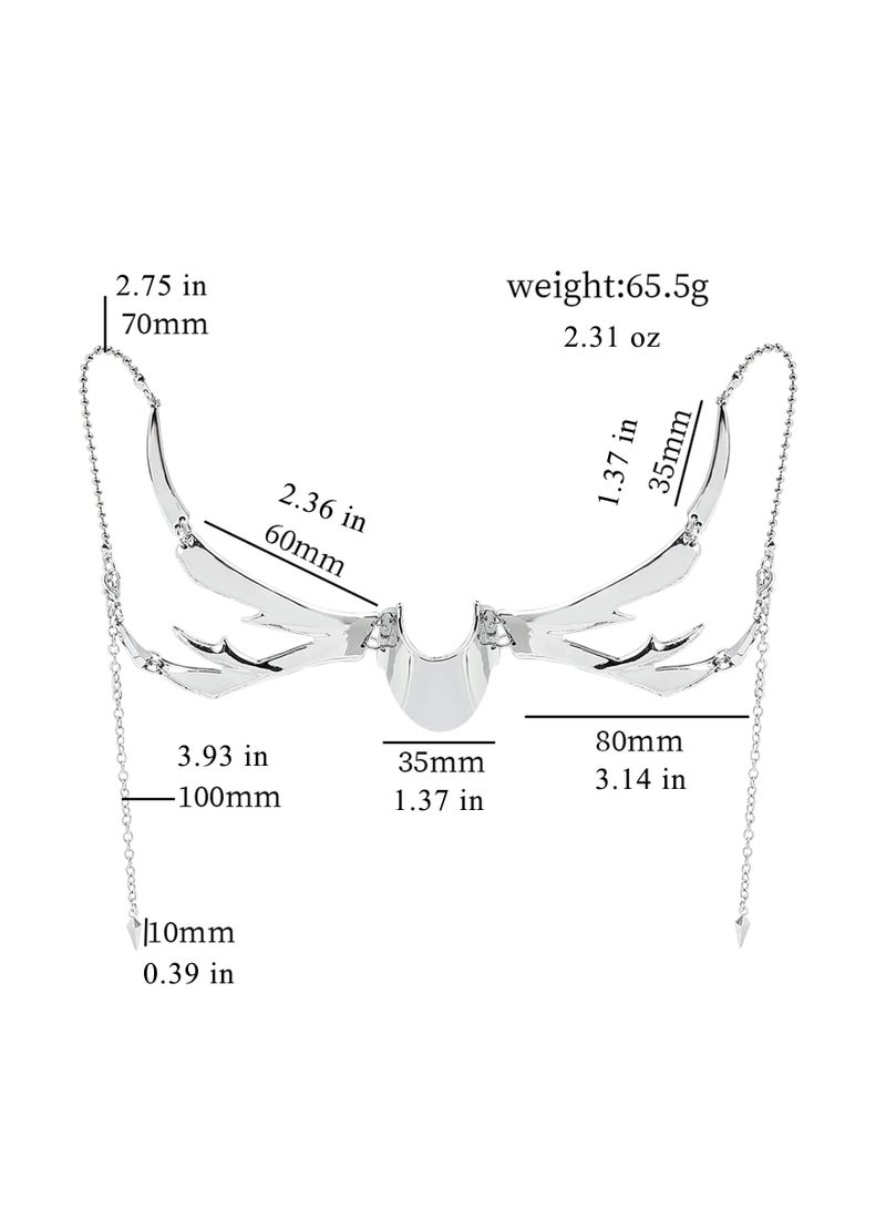 SOLARAE Punk Style Irregular Metal Face Mask for Women and Men, Perfect for Halloween Parties, Carnivals, Fashion Shows, Makeup Balls, and Special Occasions (1 Pack) - Image 5