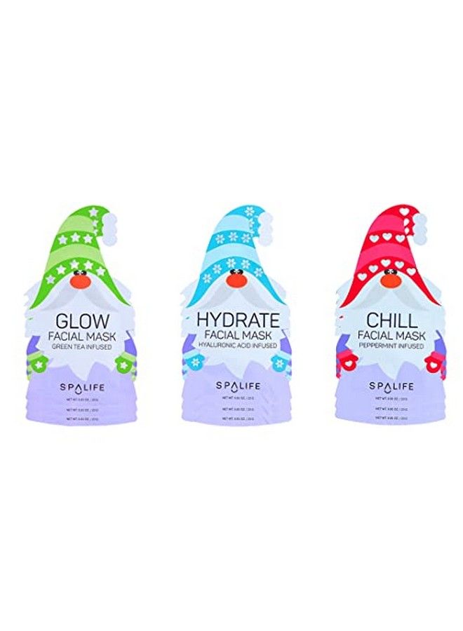 SpaLife Spa Life Holiday Gnome Facial Masks 9 Pack - Image 2
