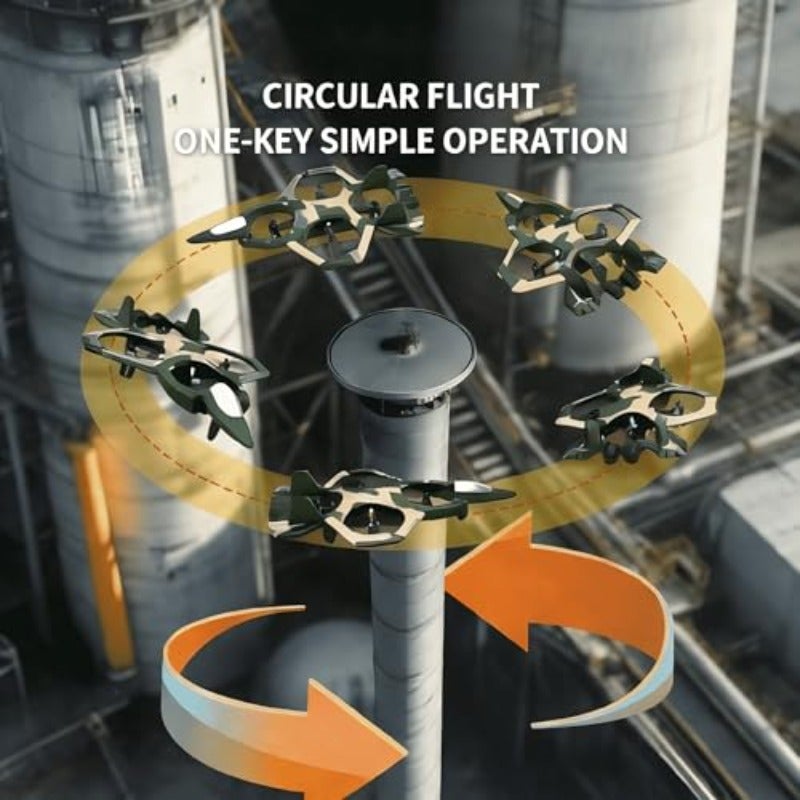 RC DroneRemote Control Aircraft RC Quadcopter 2 Batteries 360 Flips FPV Drone Altitude Hold One-Key Takeoff Landing Cool LED Lights Rechargeable Long Flight Time 3 Speed Modes - Image 5