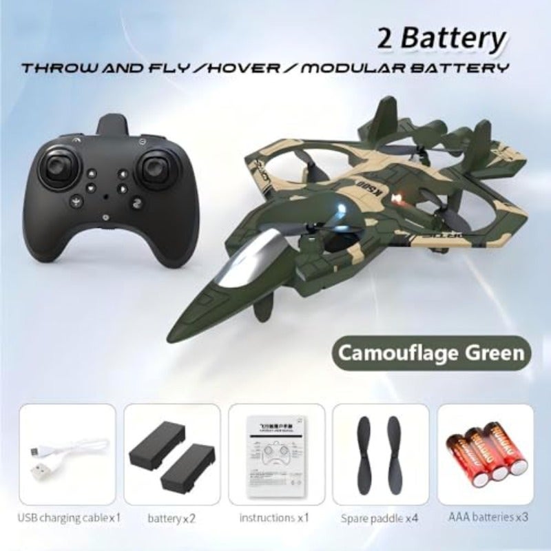 RC DroneRemote Control Aircraft RC Quadcopter 2 Batteries 360 Flips FPV Drone Altitude Hold One-Key Takeoff Landing Cool LED Lights Rechargeable Long Flight Time 3 Speed Modes - Image 3