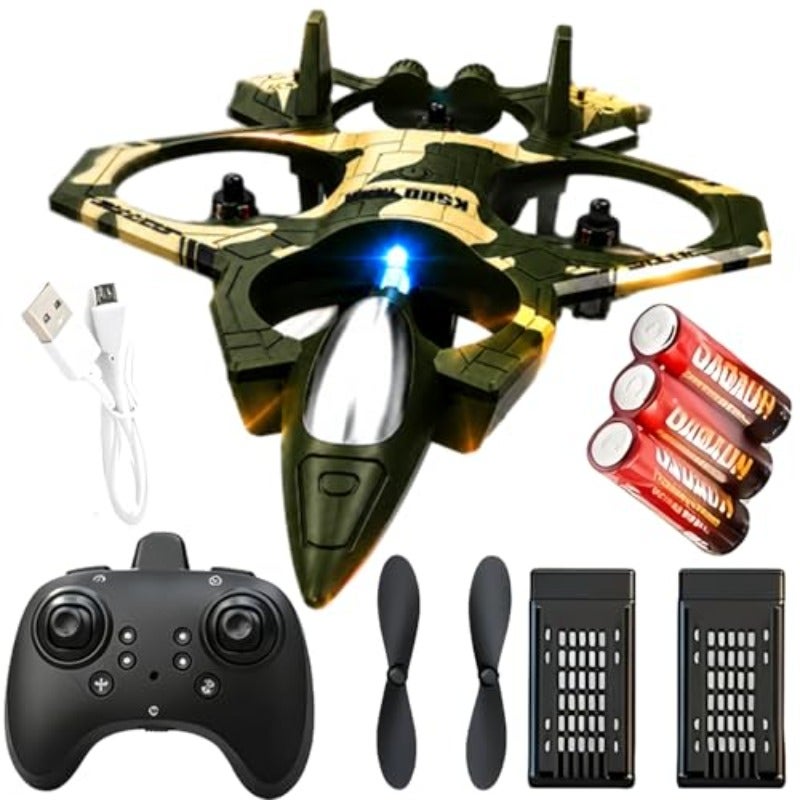 RC DroneRemote Control Aircraft RC Quadcopter 2 Batteries 360 Flips FPV Drone Altitude Hold One-Key Takeoff Landing Cool LED Lights Rechargeable Long Flight Time 3 Speed Modes - Image 2