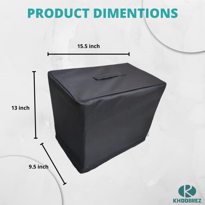 KHOOBREZ KHOOBREZ Nylon Dust and Waterproof Washable Stand Mixer Cover for Kitchen SmBc Black  - Image 2