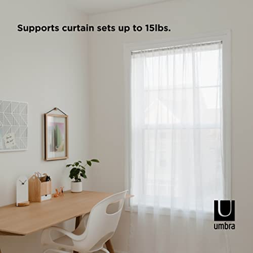 Umbra 244923-410-REM Chroma Tension Rod – Adjustable Tension Curtain Rod for Curtains and Sheer Curtains, 36 to 54 Inches, Nickel - Image 3