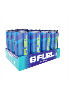G Fuel Chug Rug Energy Drink, Sugar Free, Healthy Drinks, Zero Calorie, 300 mg Caffeine per Carbonated Can, Sour Blue Flavor, Focus Amino, Vitamin + Antioxidants Blend - 12 Pack  - Image 1