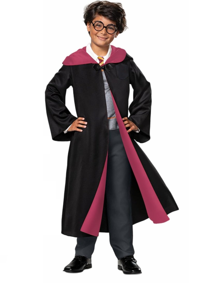 Harry Potter Deluxe Robe Costume 4Pcs set, Gryffindor Robe Cape Cosplay Costume Includes Vest and Pants - Image 1