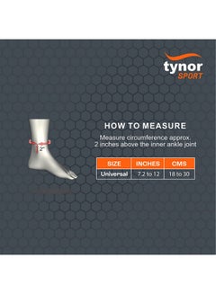 Tynor Ankle Support Air Pro, Black & Orange, Medium, 1 Unit  - Image 4
