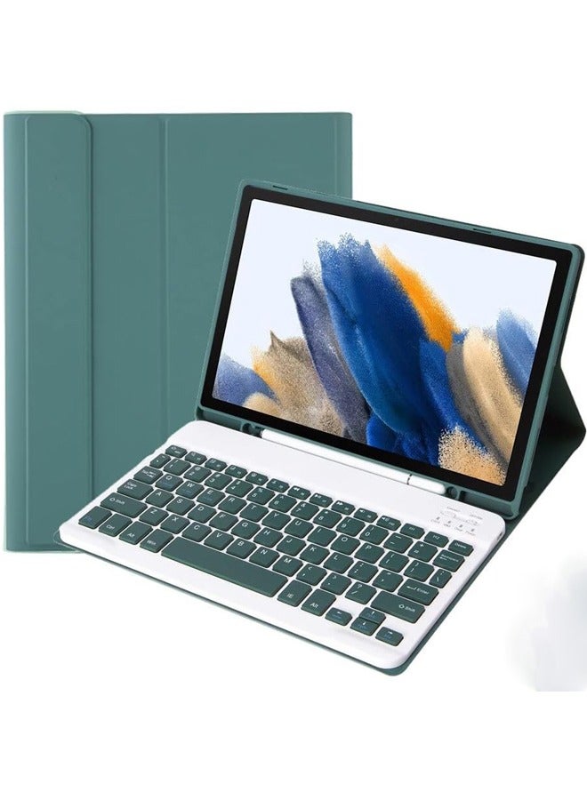 عام غلاف لوحة مفاتيح لجهاز Galaxy Tab A8 بحجم 10.5 بوصة (المدودات SM - X200 و SM - X205). غلاف لوحة مفاتيح قابل للإزالة مع ماوس ولون حلوى وغلاف بموضع دعم مغناطيسي مع حامل قلم. - Image 1