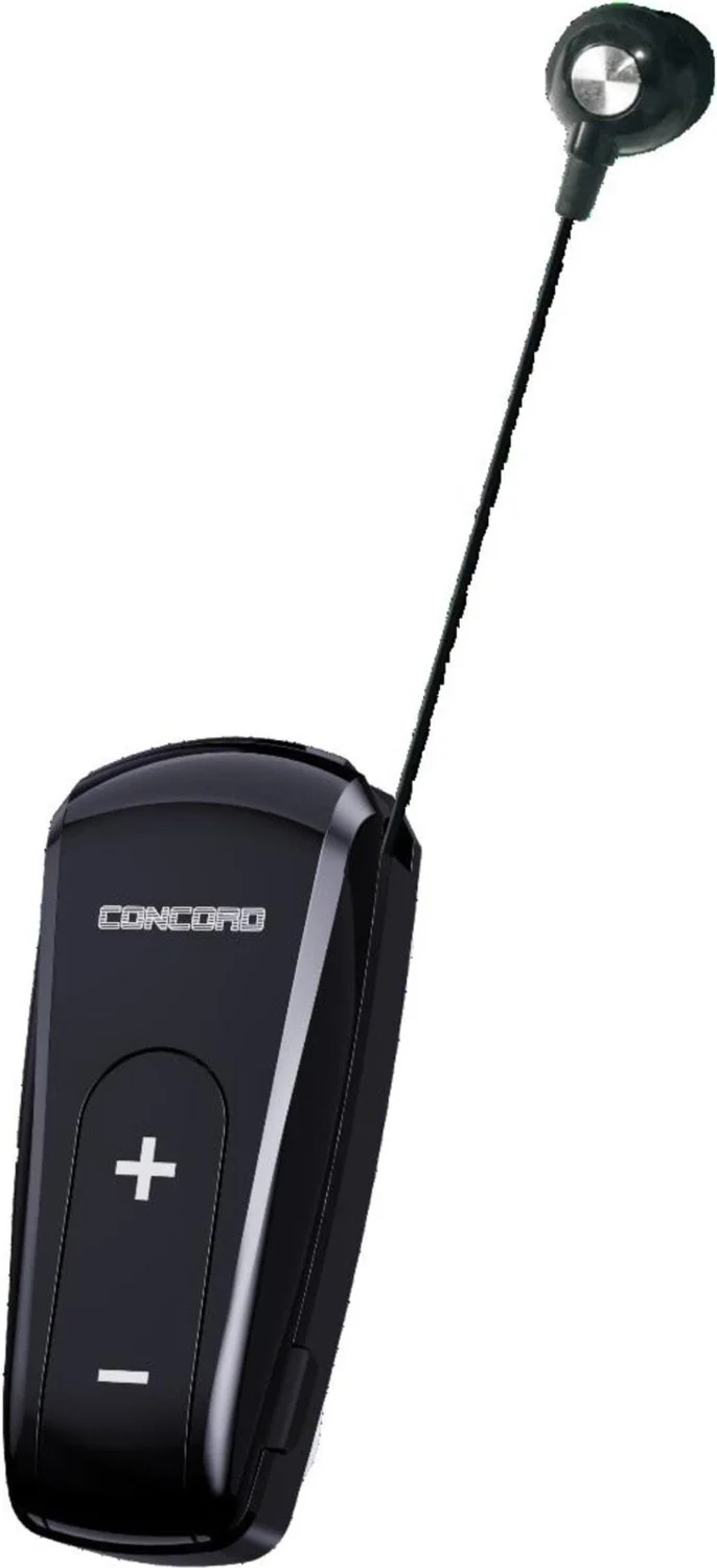 CONCORD C-984 Reel Bluetooth Headset Vibrating Connects to Two Phones at the Same Time