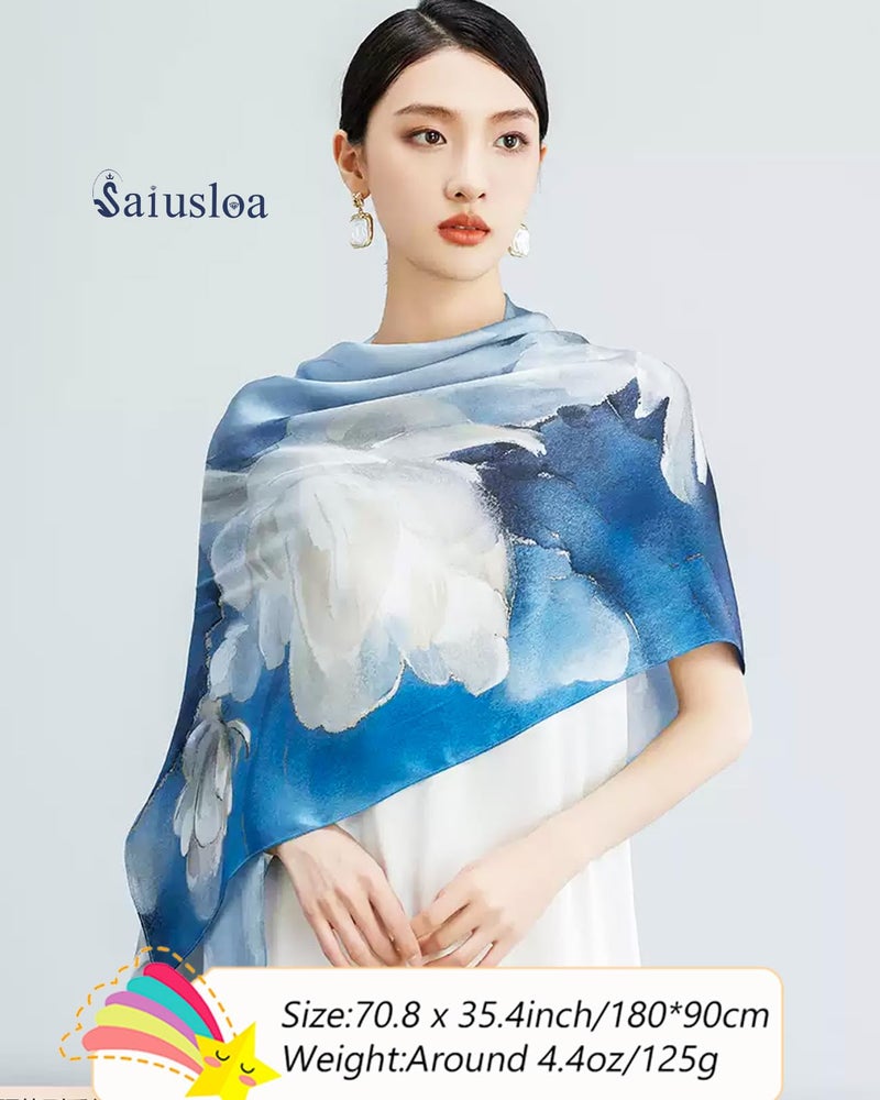 Saiusloa Dress Scarves Shawl Wraps Long Silky Scarf for Women Dressy Fashion Lightweight for Decorative Formal Evening Gowns-1035 - Image 5