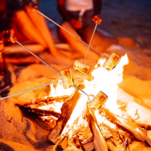 BBQStyle Marshmallow Roasting Sticks, Telescoping Smores Sticks for Open Fire Pit, 32 Inch Long Marshmallow Toasting Barbecue Forks S’mores Skewers for Campfire Camping Hotdog Hot Dog Bonfire Grill, 5 Pack - Image 4