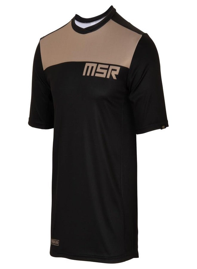 MSR Rush Mountain Bike MTB Short Sleeve Riding Jersey, Tan, XXL - Image 1