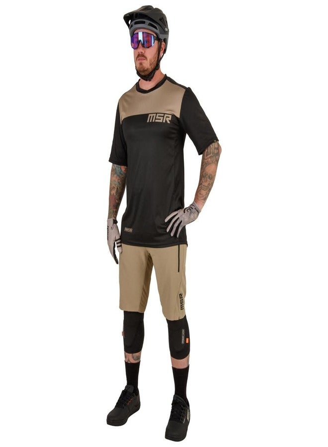 MSR Rush Mountain Bike MTB Short Sleeve Riding Jersey, Tan, XXL - Image 2