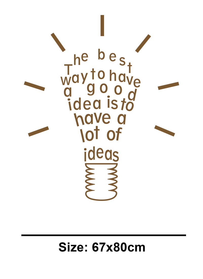 Spoil Your Wall The Best Way to have a Good Idea Quote Design Wall Decal - Wall Arts Home Décor - Wall Sticker, 67x80 cm by Spoil Your Wall  - Image 3