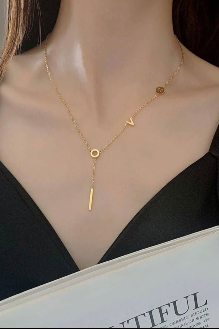 sixtyfour Luxury & Elegant Gold Plated Stainless Steel Necklace For Women - Image 1