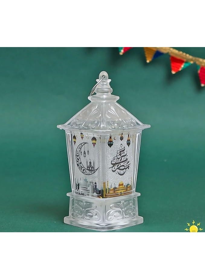Whynot 🕌✨ Transparent Acrylic Ramadan Lantern with Multicolor LED Lights ✨🕌 - Image 1