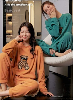 Generic Comfortable casual loungewear set pajamas set (Marigold)  - Image 2