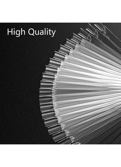 Subay 100Pcs Fanshaped Nail Swatch Sticks False Fake Nail Art Tips Sticks Polish Gel Salon Display Practice Tools With Metal Split Ring Holder (Clear)  - Image 3