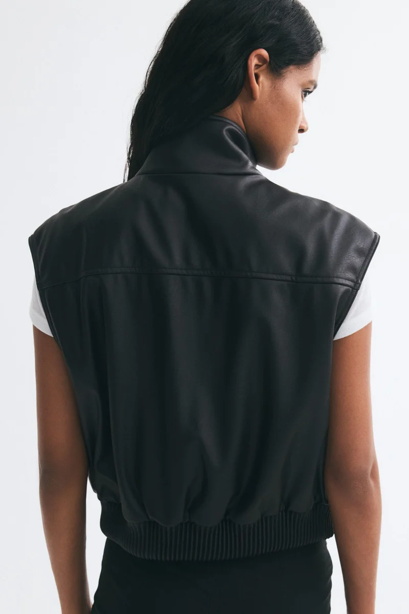 H&M  Oversized coated gilet for Women | Best Price UAE