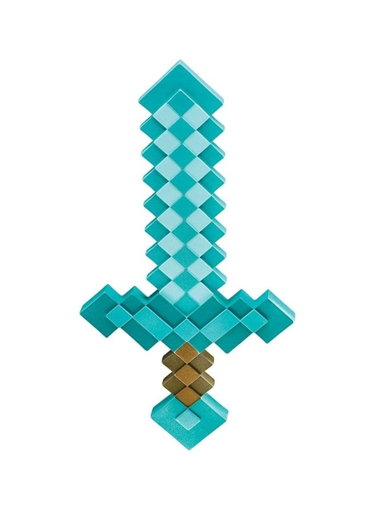 عام سيف الألماس مصنوع من البلاستيك لـ Minecraft، ملحق رسمي للزي للأطفال، نموذج سيف الألماس مصنوع من البلاستيك لـ Minecraft - Image 1
