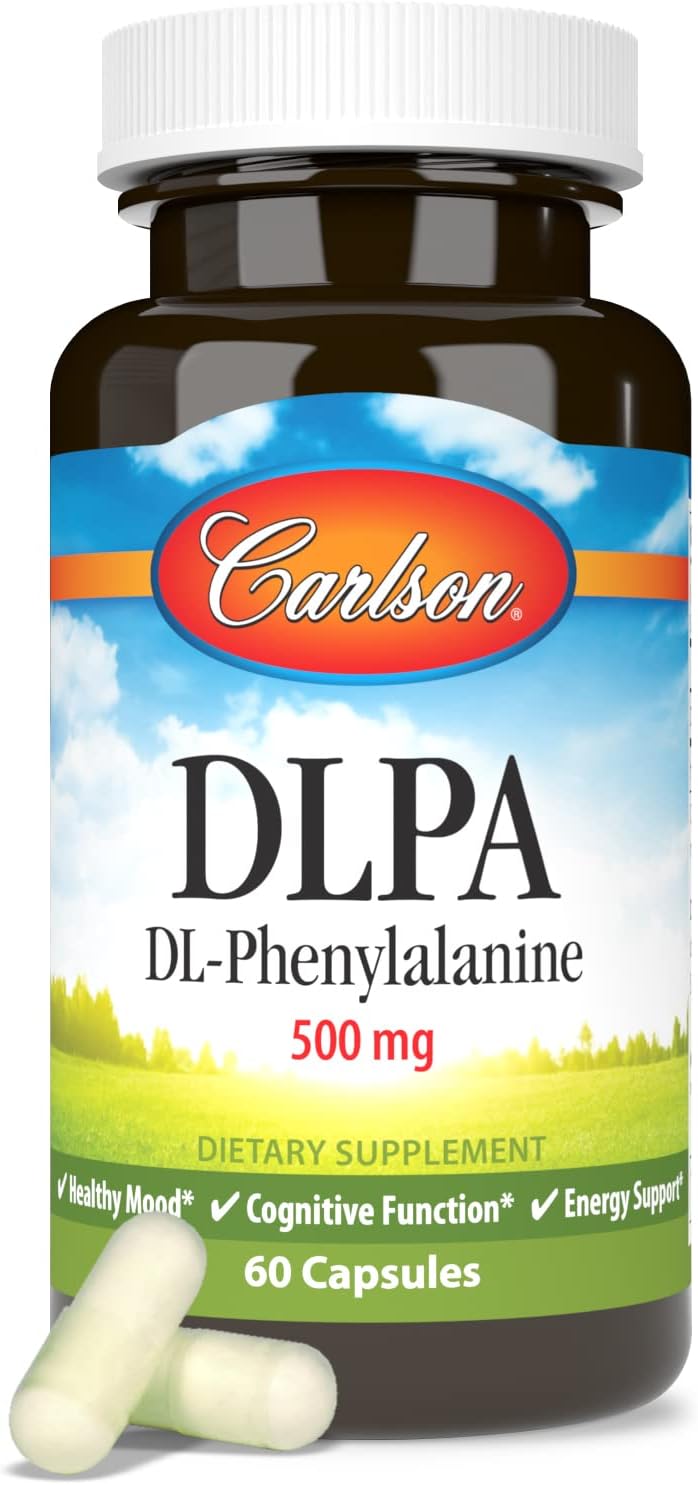 Carlson DLPA DLPhenylalanine 500 mg Mood Cognitive  Nervous System Support Supplement  60 Capsules - Image 5