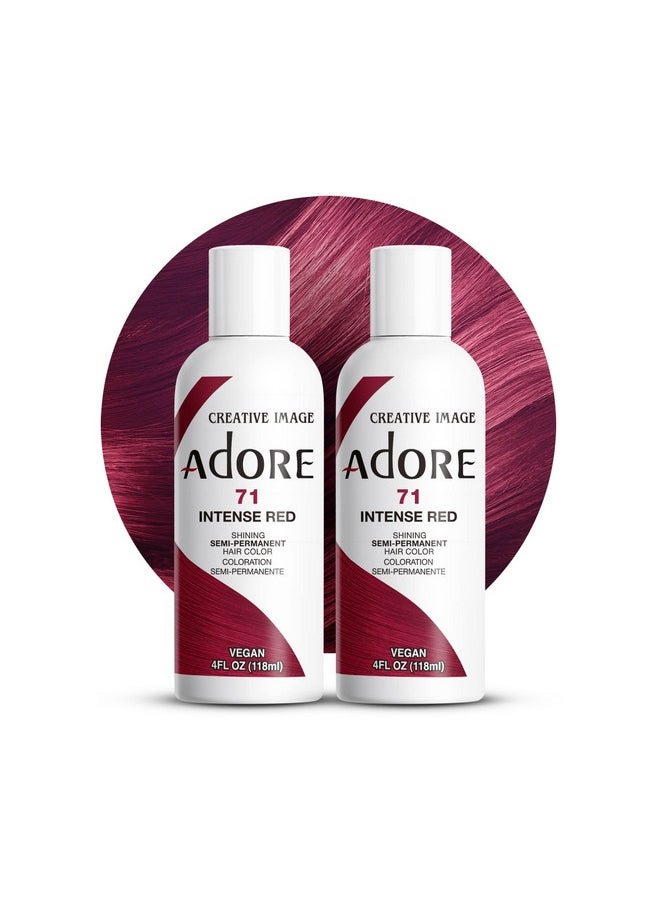 Adore Dore Semi Permanent Hair Color Vegan And Crueltyfree Hair Dye 4 Fl Oz 071 Intense Red (Pack Of 2)  - Image 2