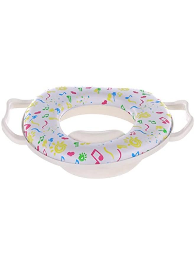 مقعد حمام كاندي بيبي مع مقبض مطبوع عليه أشكال للجنسين - Image 1