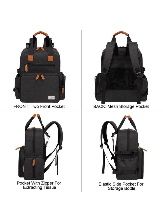 Modoker Modoker Dog Travel Bag, Airline Approved Backpack for Pet Accessories Organizer, Tote Weekend Bag with 2 Dog Food Storage Containers, 2 Collapsible Dog Bowls, 1 Pet Mat, Black - Image 2