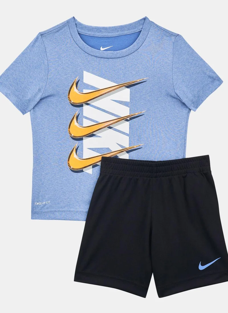 نايكي Kids' Dri-FIT T-Shirt And Shorts Set