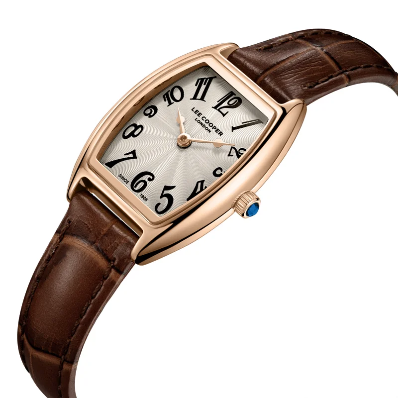 لي كوبر ساعة جلد نسائية بعقارب . -  مم