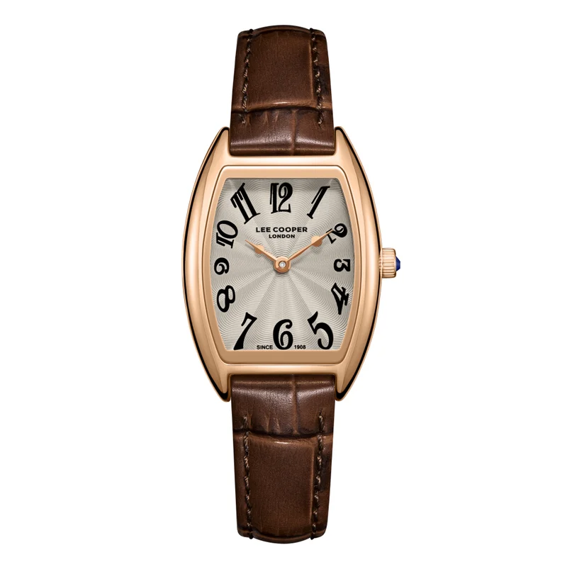 لي كوبر ساعة جلد نسائية بعقارب . -  مم