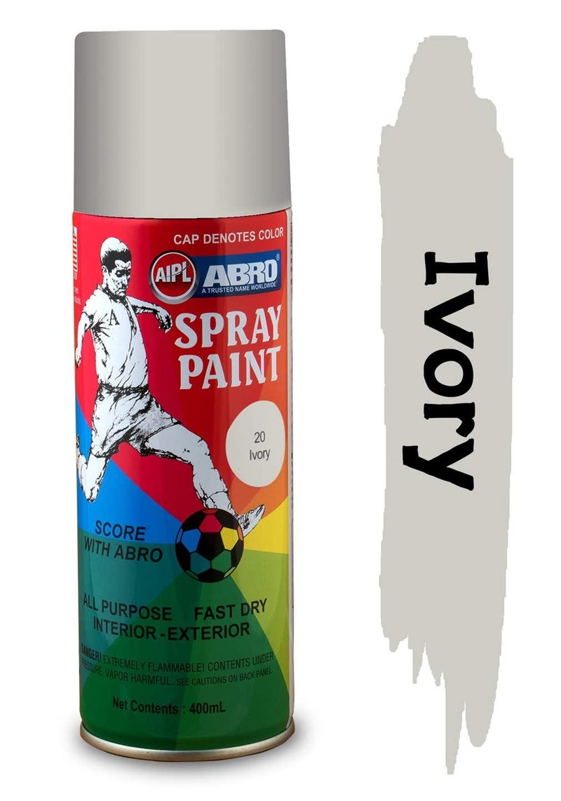 ABRO SP-20 Multipurpose Colour Spray Paint Can for Cars and Bikes (Ivory, 400ml) - Image 5