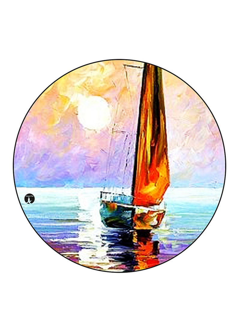 RKN Boat Printed Mouse Pad  Multicolour