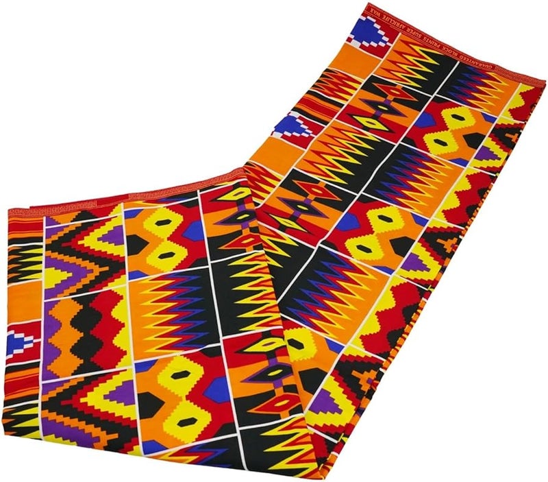African Wax Print Fabric 3 Yards Bright Color Flower Pattern For Dress DIY - Image 2