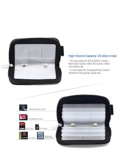 SYOSI Memory Card Cases Slot Zippered Carrying Holder Bags Pouch Organizer Keeper Media Storage Organization Eco Fused Case  - Image 2