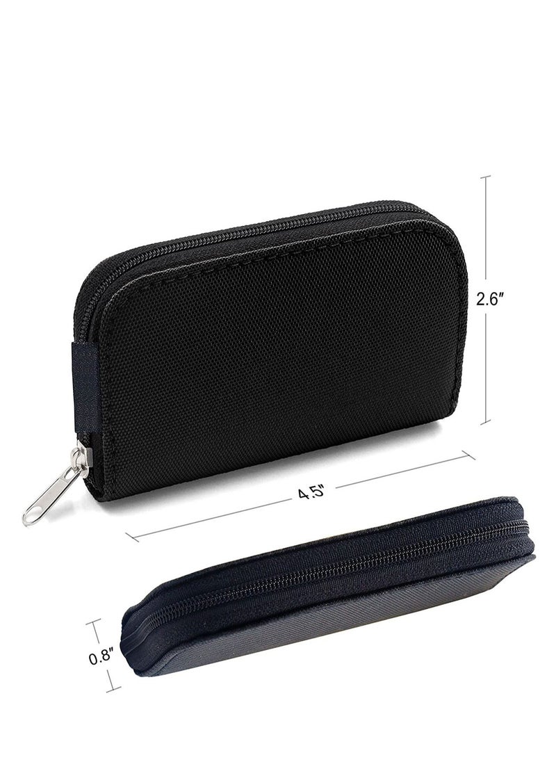 SYOSI Memory Card Cases Slot Zippered Carrying Holder Bags Pouch Organizer Keeper Media Storage Organization Eco Fused Case  - Image 3