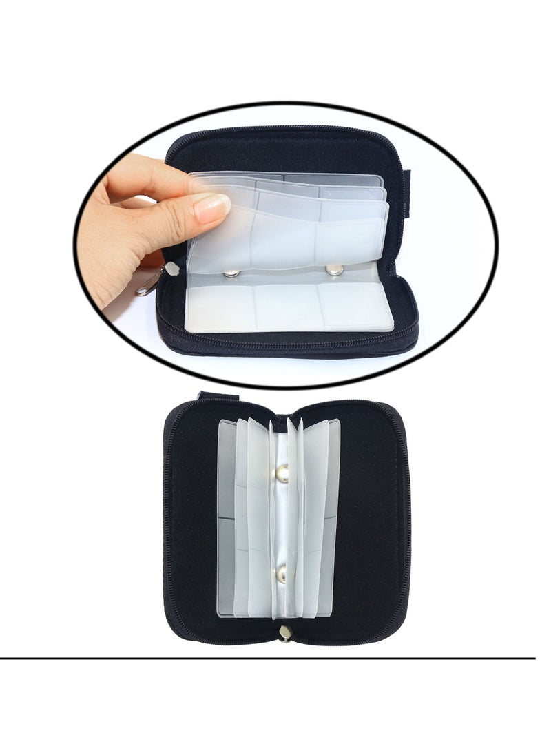 SYOSI Memory Card Cases Slot Zippered Carrying Holder Bags Pouch Organizer Keeper Media Storage Organization Eco Fused Case  - Image 4