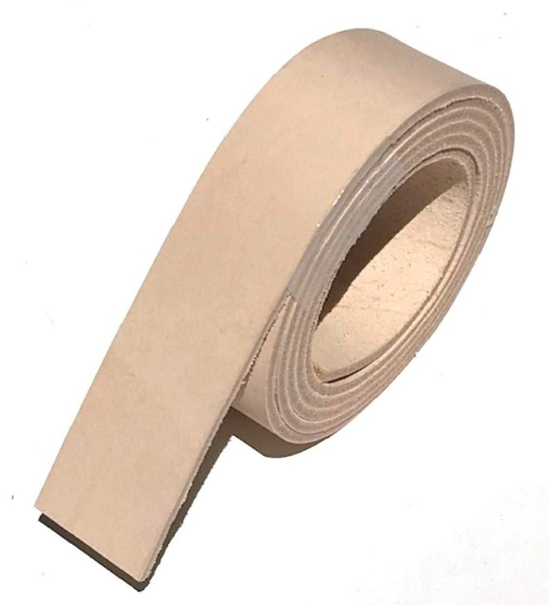 Dangerous Threads Natural Veg Tan 8/9 Ounce Leather Belt Blank, Extra Long Strip 1.5" x 72"