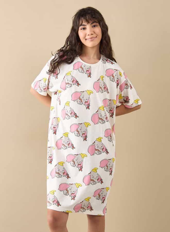Splash FAV Dumbo Print Sleepshirt with Short Sleeves  - Image 1