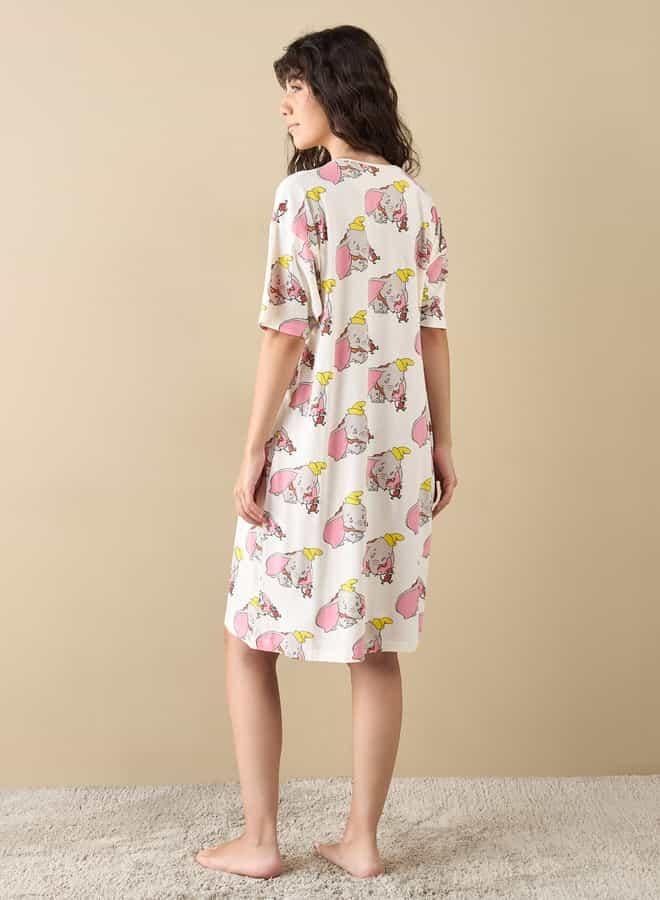 Splash FAV Dumbo Print Sleepshirt with Short Sleeves  - Image 3