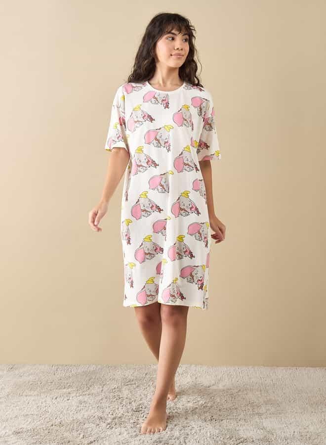 Splash FAV Dumbo Print Sleepshirt with Short Sleeves  - Image 2