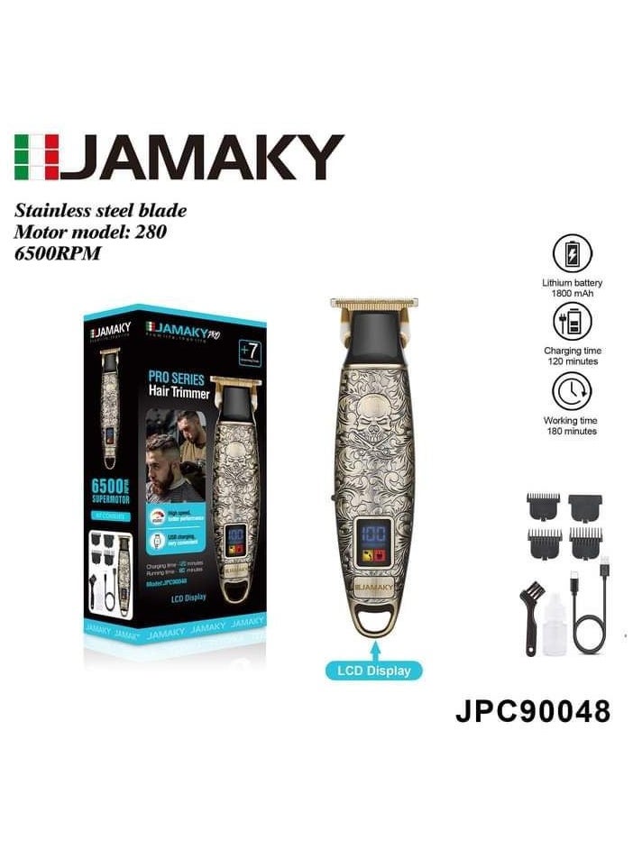 JAMAKY Italy Jamaki JMPC 90048 Pharaoh Style Electric Shaver Sharp Non-Stick Carbon Steel Blade Easy Stable Cutting for Head (Italian) 