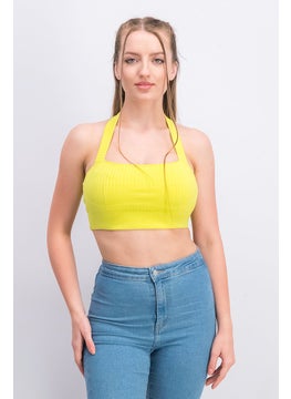 Women Halter Neck Sleeveless Solid Crop Top, Yellow Green - pzsku/Z7E08ACA54DE1A7DF2A6AZ/45/_/1724350840/f1cd113c-8423-40ff-8908-66302df1d04e