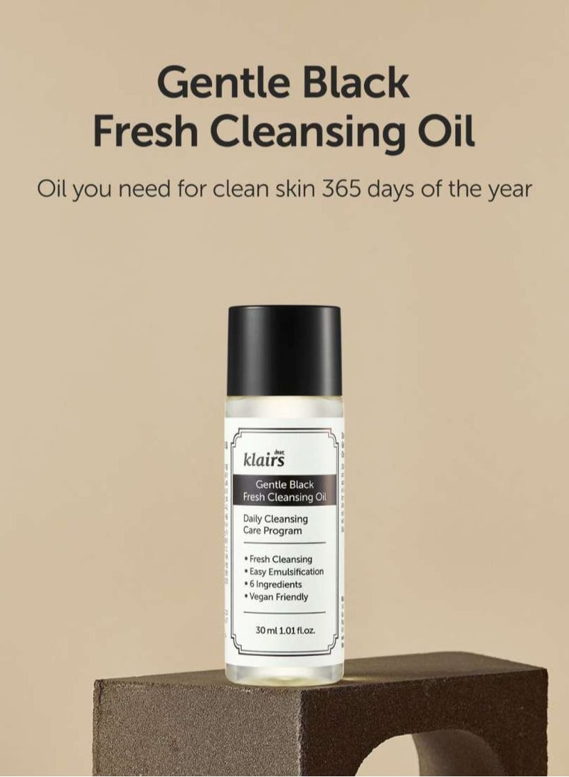 Klairs Dear, Klairs Gentle Black Fresh Cleansing Oil Make Up Remover 30ml - Image 2