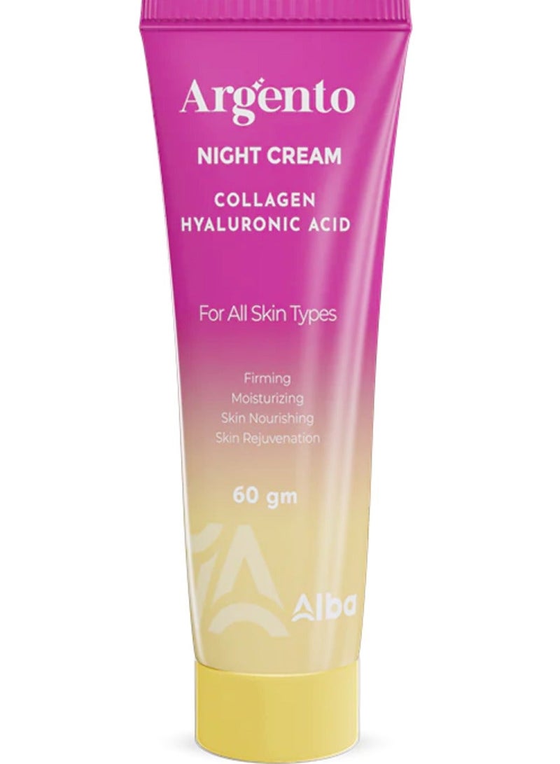 أرجنتو كريم الليل بالكولاجين وحمض الهيالورونيك 60 جرام - Image 1