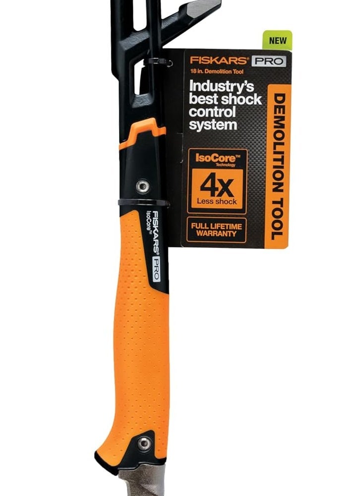 Fiskars Pro Wrecking Bar 18 Inch with IsoCore Shock Control System - Image 1