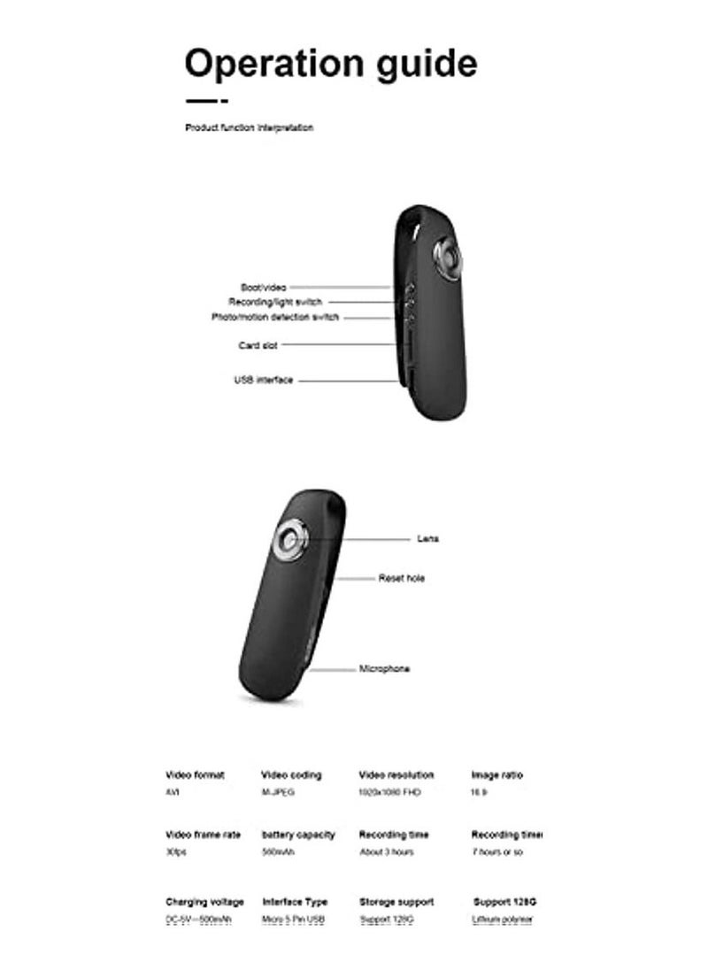 OIMG Mini Sport Camera Hd Body Camera Video Recorder Portable Pocket Dv Cam  - Image 4