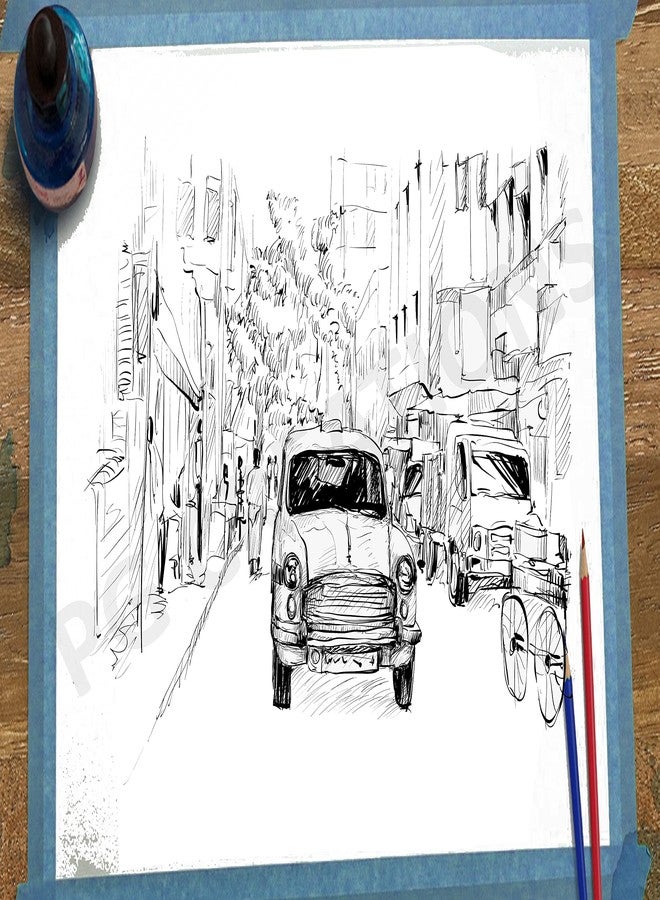PG Creations ورق رسم من بي جي كرييشنز، مقاس A3، 100 ورقة، وزن 225 غرام/متر مربع، لون عاجي، مقاس A3، 16.5 × 11.7 بوصة، سطح أملس، أبيض - Image 4