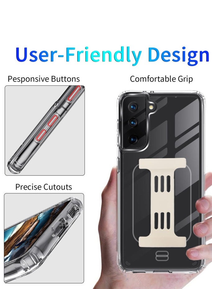 دبليو تيك غطاء حماية بمقبض يد من مادة TPU لهاتف سامسونج جالاكسي S22+ / S22 Plus 5G كريمي - Image 4